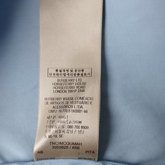 Burberry London Slim Fit Shirt Size 15 1/2 - 39 - Picture 9 of 10